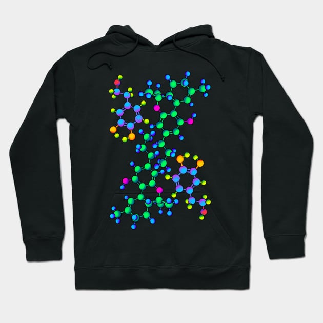 Dopamine & THC Molecules: Ease & Forgetting Hoodie by FreyStrandDraws